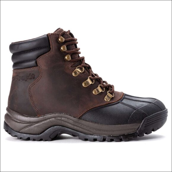Blizzard Mid Lace Men's Insulated Boot Color Brown/Black - Picture 2 of 5